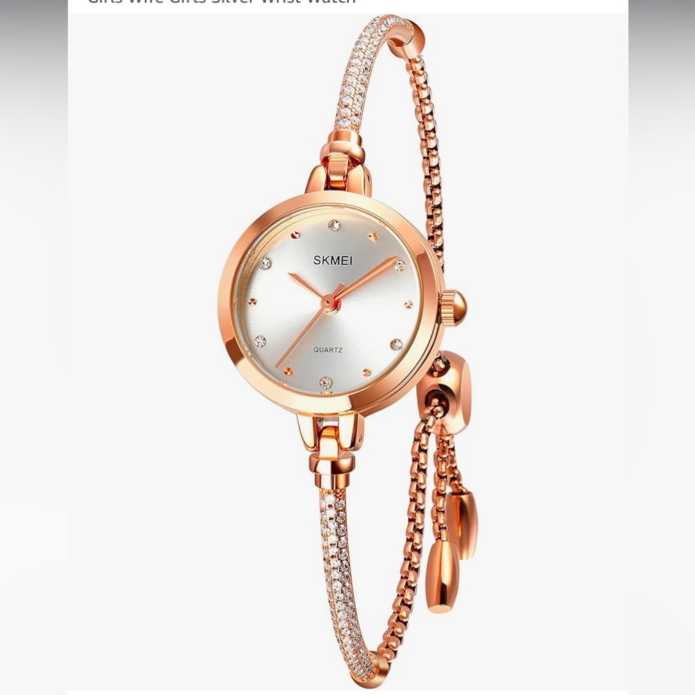 SKMEI Women Watch Bracelet with Faux Diamonds